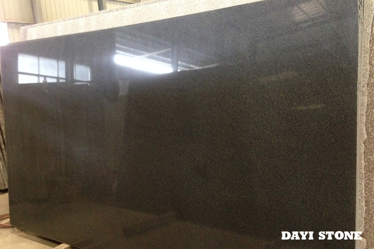 Black Stone Slabs Granite Impala Polished 250up x 140up - Dayi Stone